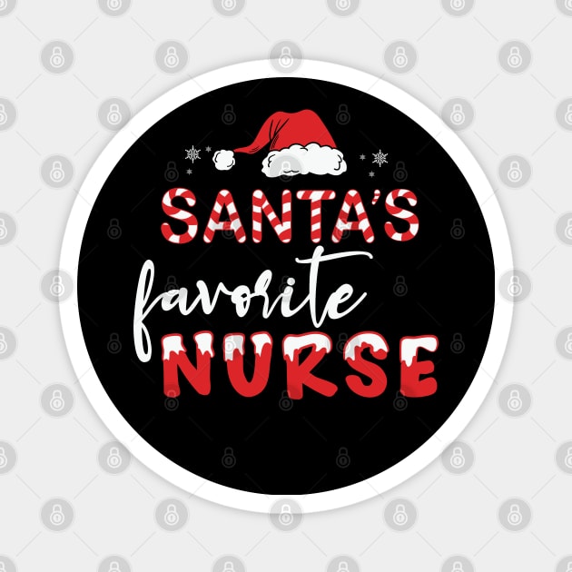 Santa's Favorite Nurse Magnet by MZeeDesigns